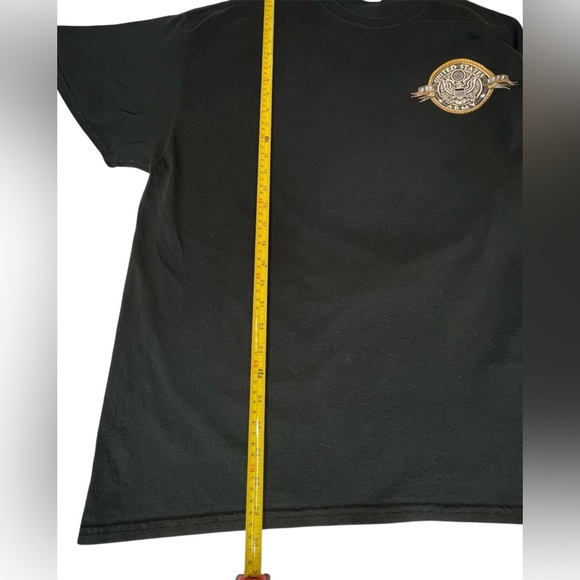 Cotton Army Gold Shield Badge Of Honor Graphic 2 Sided T-Shirt Men’s 2XL Black - Picture 5 of 8